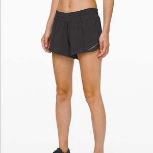 Black Lululemon Hotty 4” Shorts